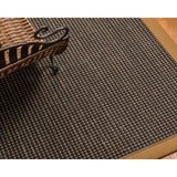 Natural Area Rugs 100%, Natural Fiber Handmade Chateau, Black/Brown Sisal Rug, Doe Border - 3' x 5'