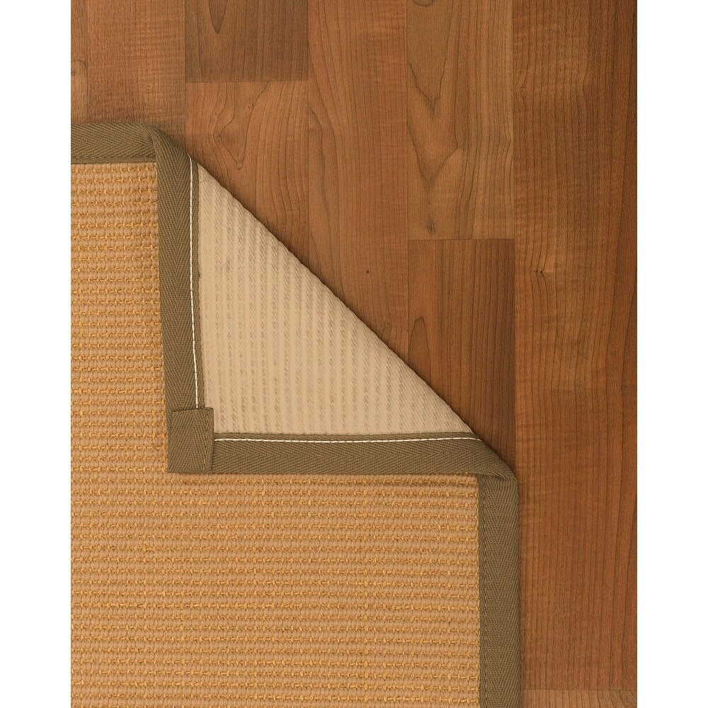 Natural Area Rugs 100%, Natural Fiber Handmade Chelsea, Beige Wool/Sisal Rug, Squirrel Border - 6' x 9'