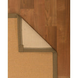 Natural Area Rugs 100%, Natural Fiber Handmade Chelsea, Beige Wool/Sisal Rug, Squirrel Border - 6' x 9'