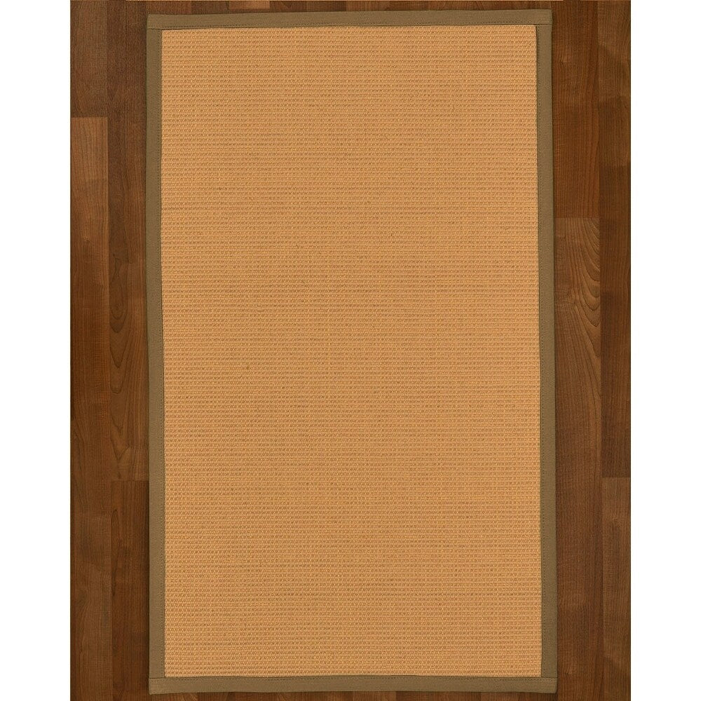 Natural Area Rugs 100%, Natural Fiber Handmade Chelsea, Beige Wool/Sisal Rug, Squirrel Border - 6' x 9'