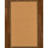 Natural Area Rugs 100%, Natural Fiber Handmade Chelsea, Beige Wool/Sisal Rug, Squirrel Border - 6' x 9'