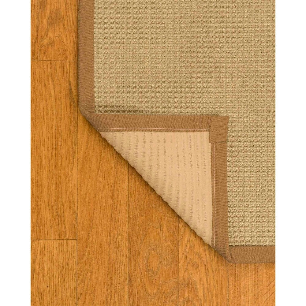 Natural Area Rugs 100%, Natural Fiber Handmade Chunky Logan, Beige Sisal Rug, Doe Border - 5' x 7'