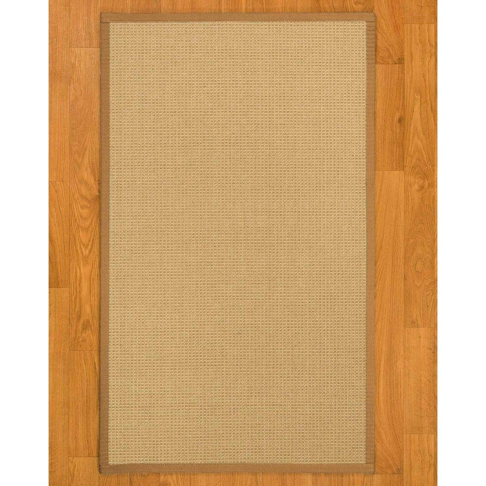 Natural Area Rugs 100%, Natural Fiber Handmade Chunky Logan, Beige Sisal Rug, Doe Border - 5' x 7'