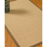 Natural Area Rugs 100%, Natural Fiber Handmade Chunky Logan, Beige Sisal Rug, Squirrel Border - 5' x 8'