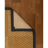 Natural Area Rugs 100%, Natural Fiber Handmade Chunky Nirvana, Bronze/Beige Sisal Rug, Black Border - 12' x 18'
