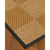 Natural Area Rugs 100%, Natural Fiber Handmade Chunky Nirvana, Bronze/Beige Sisal Rug, Black Border - 12' x 18'