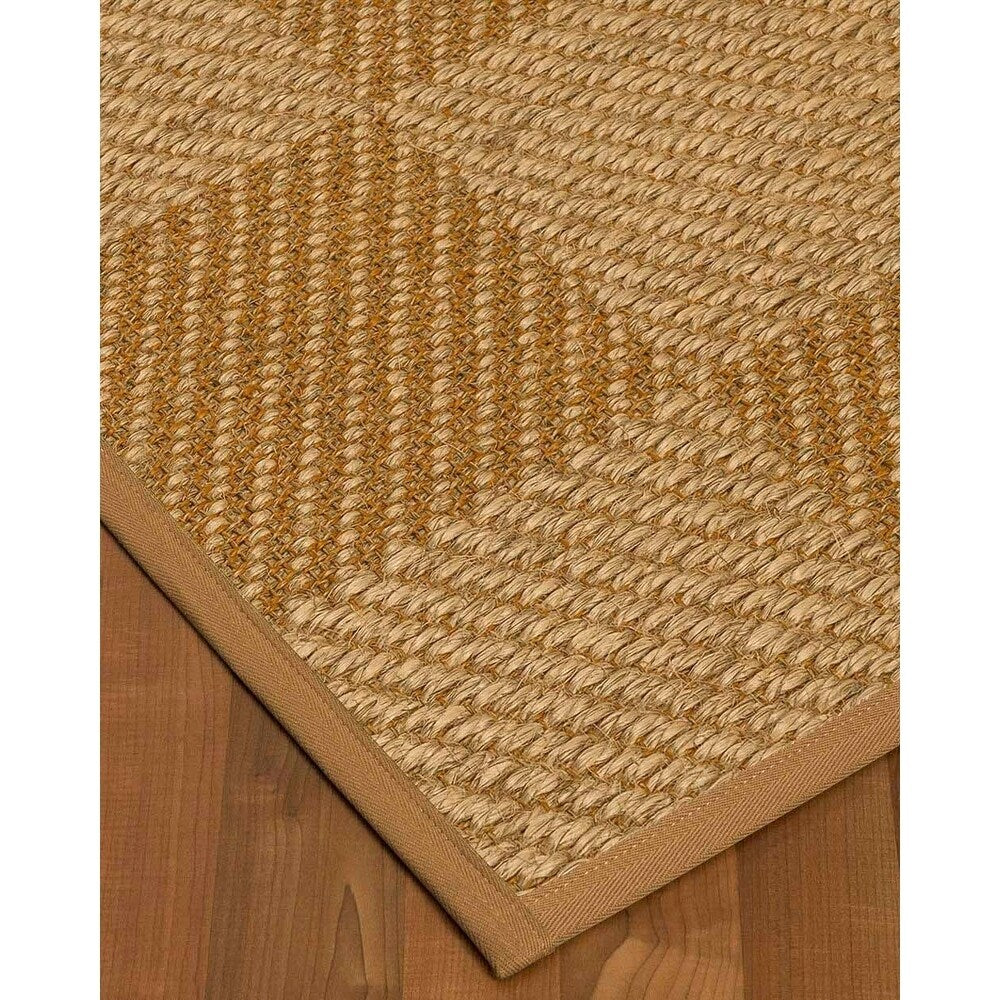 Natural Area Rugs 100%, Natural Fiber Handmade Chunky Nirvana, Bronze/Beige Sisal Rug, Doe Border - 8' x 10'