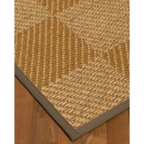 Natural Area Rugs 100%, Natural Fiber Handmade Chunky Nirvana, Bronze/Beige Sisal Rug, Fossil Border - 2'9" x 9'
