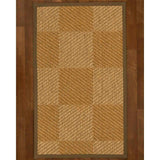 Natural Area Rugs 100%, Natural Fiber Handmade Chunky Nirvana, Bronze/Beige Sisal Rug, Malt Border - 12' x 18'