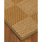 Natural Area Rugs 100%, Natural Fiber Handmade Chunky Nirvana, Bronze/Beige Sisal Rug, Squirrel Border - 5' x 8'
