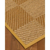 Natural Area Rugs 100%, Natural Fiber Handmade Chunky Nirvana, Bronze/Beige Sisal Rug, Tan Border - 2'6" x 10'