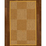 Natural Area Rugs 100%, Natural Fiber Handmade Chunky Nirvana, Bronze/Beige Sisal Rug, Tan Border - 2'6" x 10'