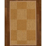Natural Area Rugs 100%, Natural Fiber Handmade Chunky Nirvana, Bronze/Beige Sisal Rug, Wheat Border - 2'9" x 9'