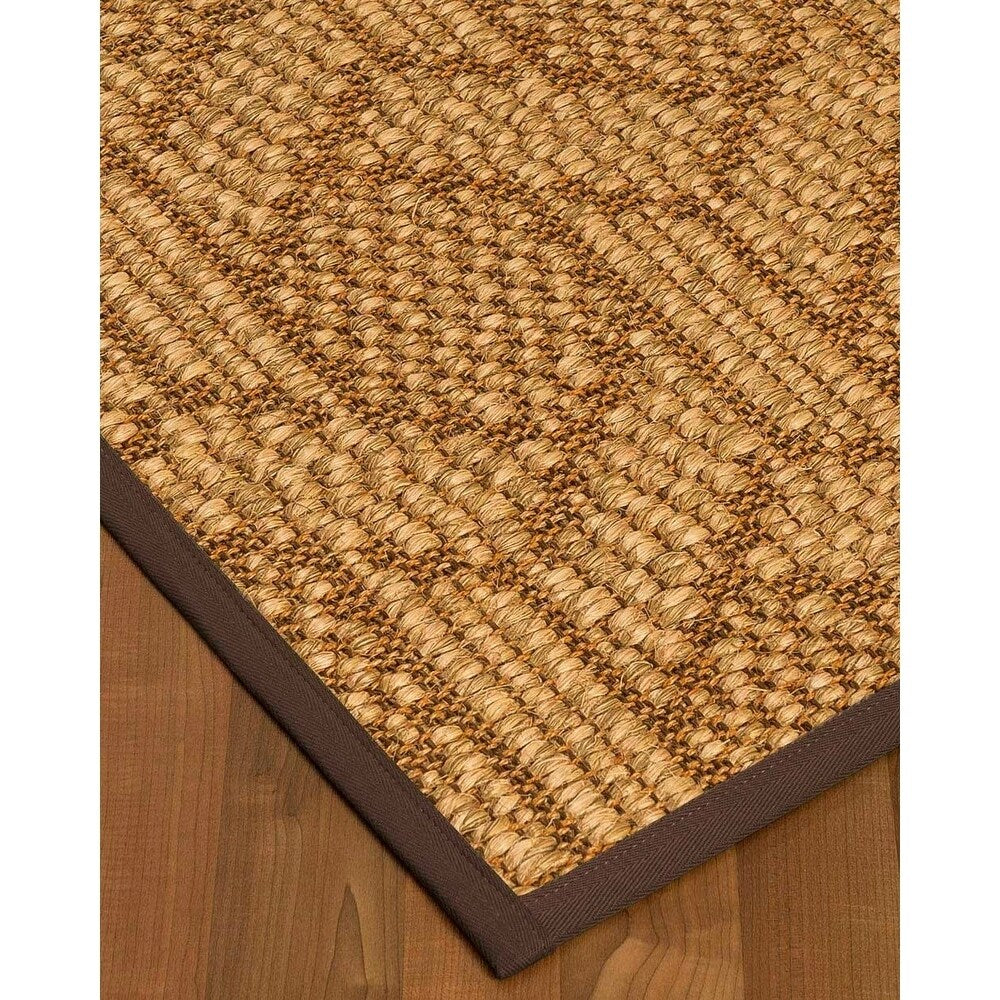 Natural Area Rugs 100%, Natural Fiber Handmade Chunky Seattle, Brown/Multi Sisal Rug, Fudge Border - 12' x 15'