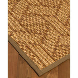 Natural Area Rugs 100%, Natural Fiber Handmade Chunky Seattle, Brown/Multi Sisal Rug, Squirrel Border - 5' x 7'