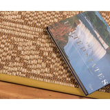 Natural Area Rugs 100%, Natural Fiber Handmade Chunky Seattle, Brown/Multi Sisal Rug, Tan Border - 12' x 15'