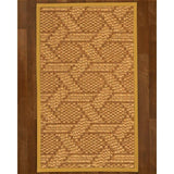 Natural Area Rugs 100%, Natural Fiber Handmade Chunky Seattle, Brown/Multi Sisal Rug, Tan Border - 12' x 15'