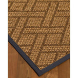 Natural Area Rugs 100%, Natural Fiber Handmade Chunky Shanghai, Brown/Multi Sisal Rug, Midnight Blue Border - 10' x 14'