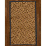 Natural Area Rugs 100%, Natural Fiber Handmade Chunky Shanghai, Brown/Multi Sisal Rug, Midnight Blue Border - 10' x 14'