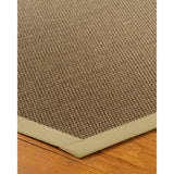 Natural Area Rugs, 100% Natural Fiber Handmade Dalton, 8' Octagon Grey Sisal Rug, Sand Border - 8' x 8'