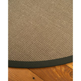 Natural Area Rugs, 100% Natural Fiber Handmade Dalton, Grey Sisal Oval Rug (6'X9'), Moss Border - 6' x 9' Oval