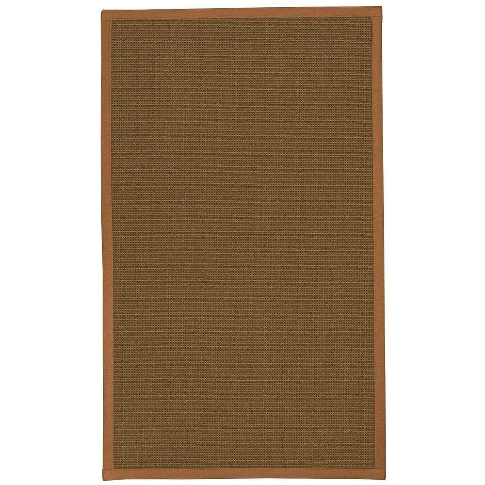 Natural Area Rugs, 100% Natural Fiber Handmade Dalton, Grey Sisal Rug 10' Square, Sienna Border - 10' x 10' Square