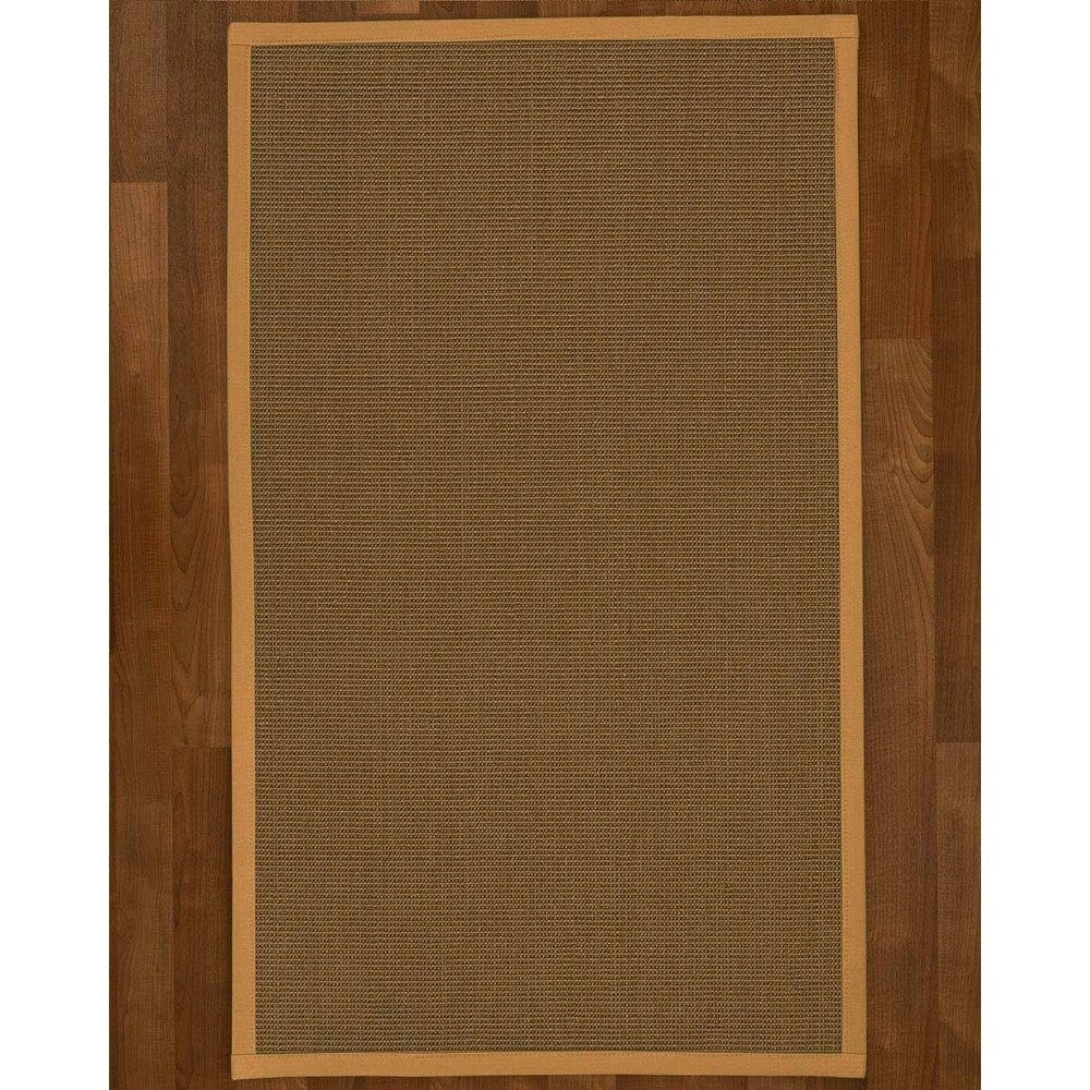 Natural Area Rugs 100%, Natural Fiber Handmade Dalton, Grey Sisal Rug, Khaki Border - 12' x 15'