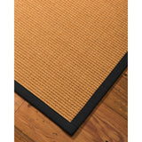 Natural Area Rugs 100%, Natural Fiber Handmade Davlin, Gold Sisal Rug, Fossil Border - 2'6" x 8'