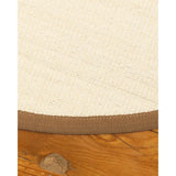 Natural Area Rugs, 100% Natural Fiber Handmade Deco, 5' Octagon Cream Sisal Rug, Sienna Border - 5' x 5'