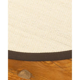 Natural Area Rugs, 100% Natural Fiber Handmade Deco, 6' Round Cream Sisal Rug, Fudge Border - 6' x 6' Round
