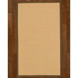 Natural Area Rugs, 100% Natural Fiber Handmade Deco, Cream Sisal Rug 6' Square, Malt Border - 6' x 6' Square