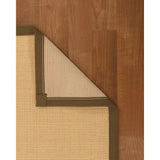 Natural Area Rugs, 100% Natural Fiber Handmade Deco, Cream Sisal Rug 6' Square, Malt Border - 6' x 6' Square