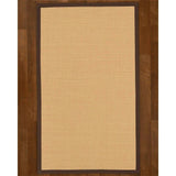 Natural Area Rugs, 100% Natural Fiber Handmade Deco, Cream Sisal Rug 8' Square, Fudge Border - 8' x 8' Square