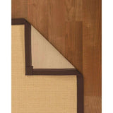 Natural Area Rugs, 100% Natural Fiber Handmade Deco, Cream Sisal Rug 8' Square, Fudge Border - 8' x 8' Square