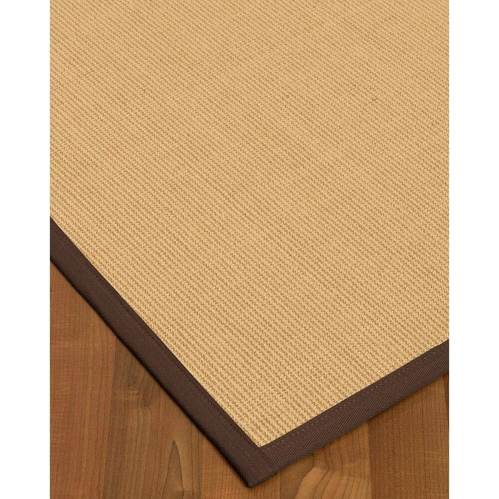 Natural Area Rugs, 100% Natural Fiber Handmade Deco, Cream Sisal Rug 8' Square, Fudge Border - 8' x 8' Square