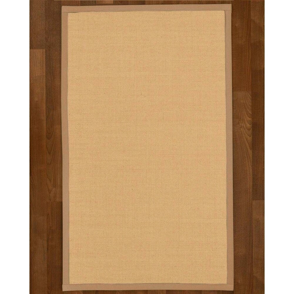 Natural Area Rugs 100%, Natural Fiber Handmade Deco, Cream Sisal Rug, Wheat Border - 5' x 7'