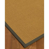Natural Area Rugs 100%, Natural Fiber Handmade Devon, Beige Sisal Rug, Moss Border - 2'6" x 10'