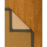 Natural Area Rugs 100%, Natural Fiber Handmade Devon, Beige Sisal Rug, Moss Border - 2'6" x 10'