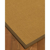 Natural Area Rugs, 100% Natural Fiber Handmade Devon, Beige Sisal Rug 8' Square, Malt Border - 8' x 8'