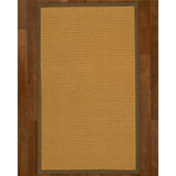 Natural Area Rugs, 100% Natural Fiber Handmade Devon, Beige Sisal Rug 8' Square, Malt Border - 8' x 8'