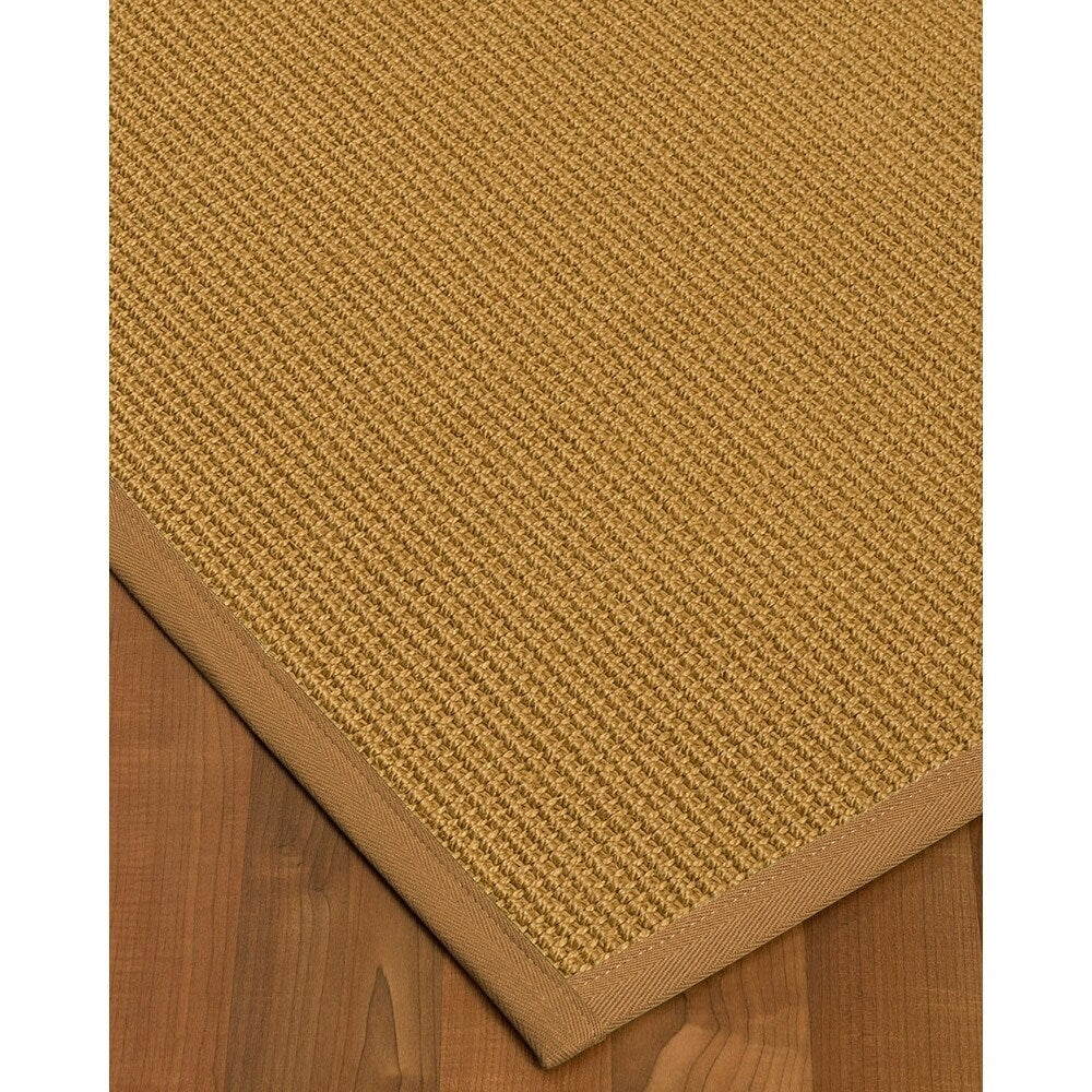 Natural Area Rugs 100%, Natural Fiber Handmade Devon, Beige Sisal Rug, Doe Border - 2'6" x 10'