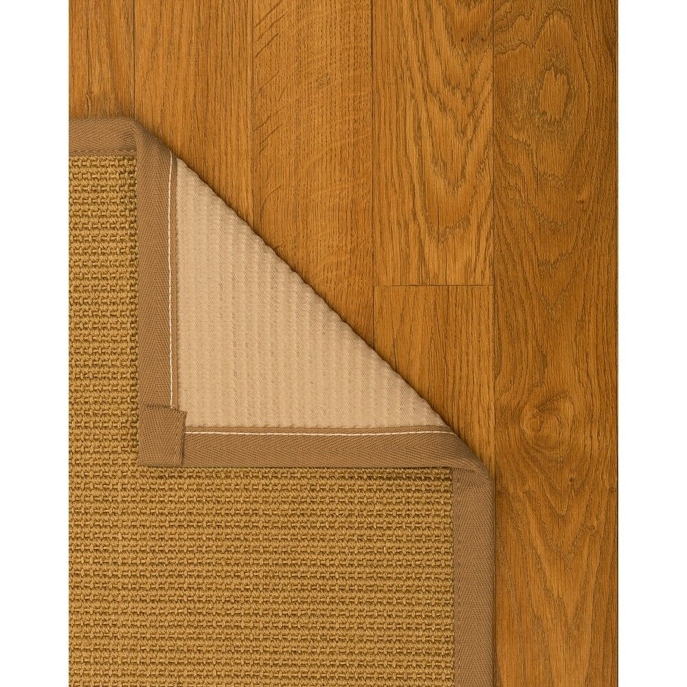 Natural Area Rugs 100%, Natural Fiber Handmade Devon, Beige Sisal Rug, Doe Border - 2'6" x 10'