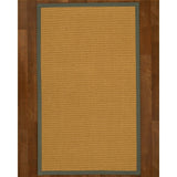Natural Area Rugs 100%, Natural Fiber Handmade Devon, Beige Sisal Rug, Green Border - 12' x 18'
