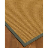 Natural Area Rugs 100%, Natural Fiber Handmade Devon, Beige Sisal Rug, Green Border - 12' x 18'