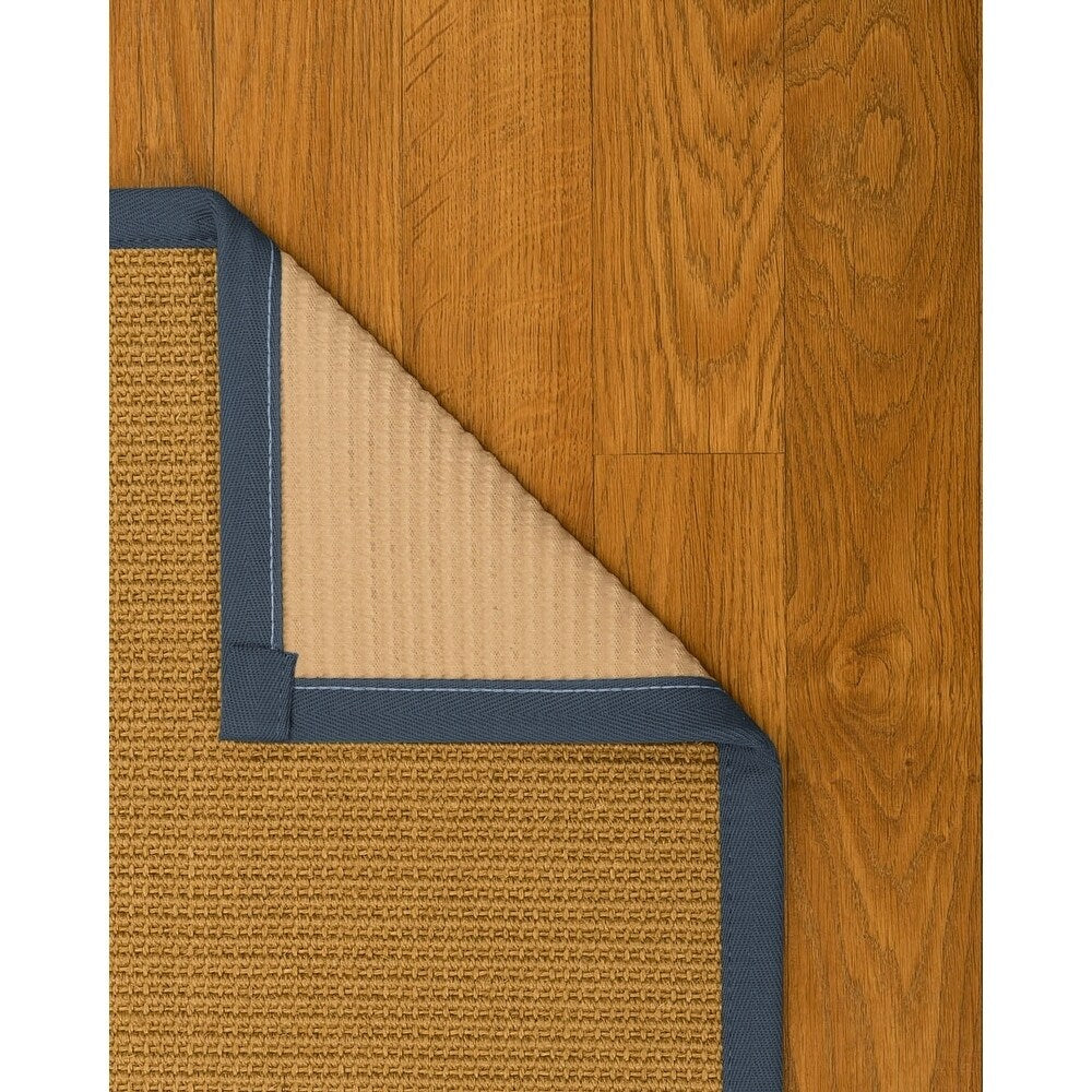 Natural Area Rugs 100%, Natural Fiber Handmade Devon, Beige Sisal Rug, Marine Border - 12' x 18'