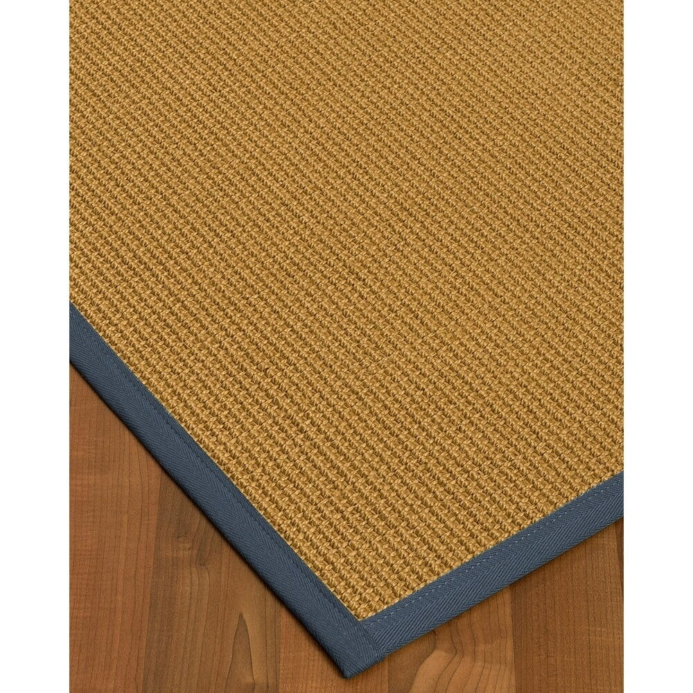 Natural Area Rugs 100%, Natural Fiber Handmade Devon, Beige Sisal Rug, Marine Border - 12' x 18'