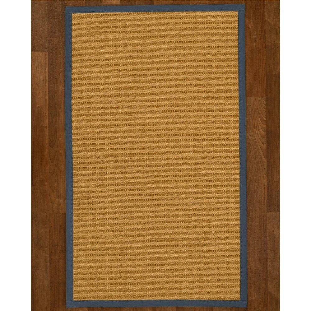 Natural Area Rugs 100%, Natural Fiber Handmade Devon, Beige Sisal Rug, Marine Border - 12' x 18'