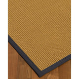 Natural Area Rugs 100%, Natural Fiber Handmade Devon, Beige Sisal Rug, Midnight Blue Border - 3' x 5'