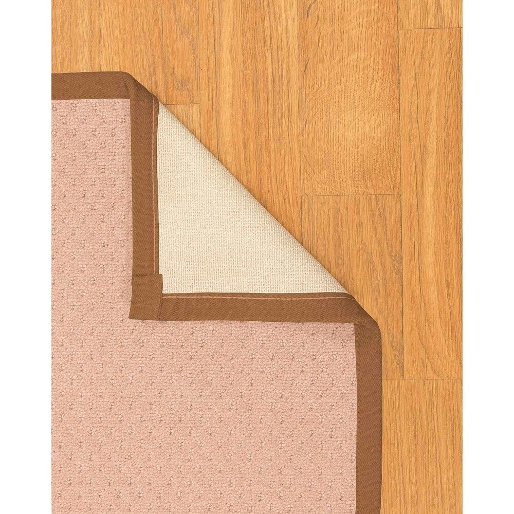 Natural Area Rugs 100%, Natural Fiber Handmade Eloise, Pink Wool Rug, Sienna Border - 2'6" x 8'