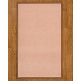 Natural Area Rugs 100%, Natural Fiber Handmade Eloise, Pink Wool Rug, Sienna Border - 2'6" x 8'